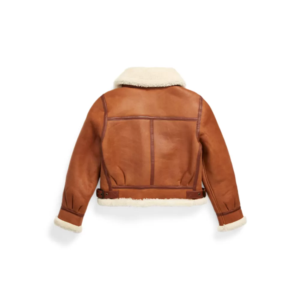 Jacken Und Mäntel>Ralph Lauren Jacken Und Mäntel Lederjacke mit Lammfellfutter für Children | ® DE