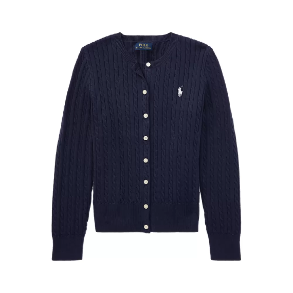 Pullover Und Strickjacken>Ralph Lauren Pullover Und Strickjacken Mini-Cable Cotton Cardigan | DE