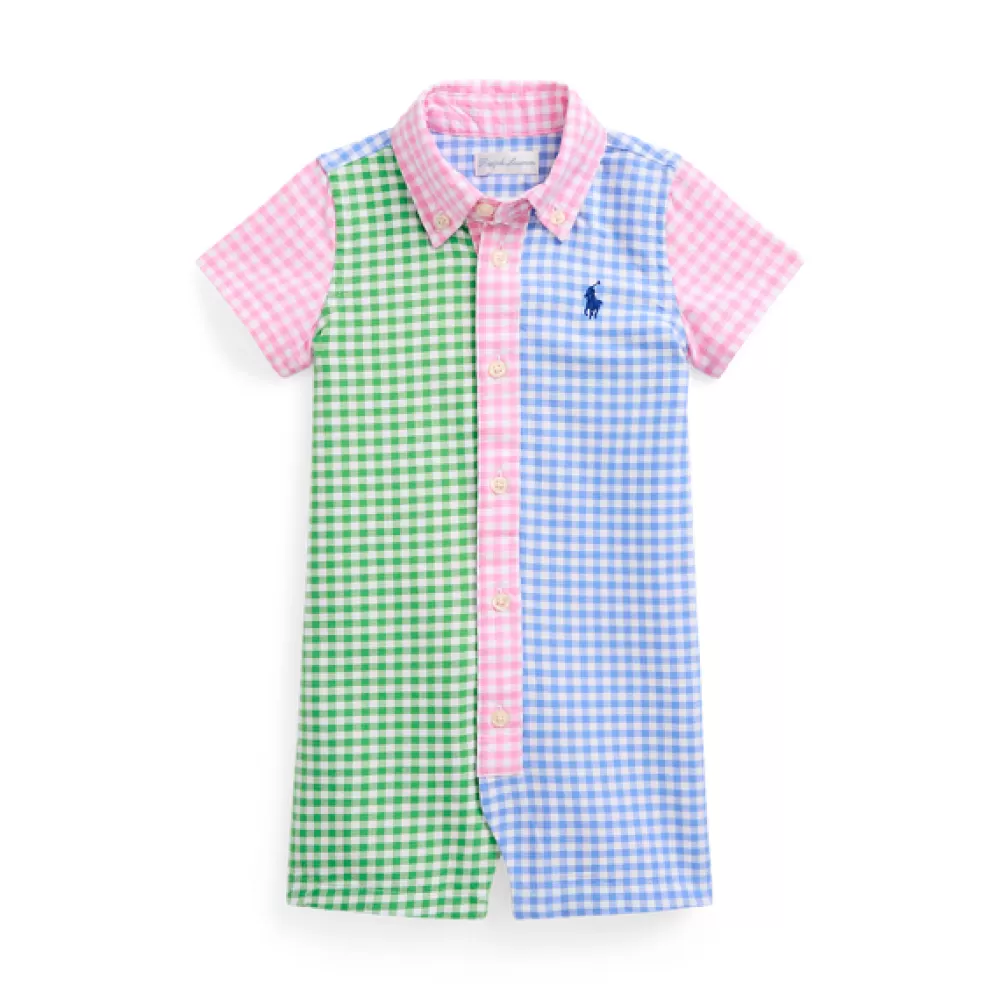 Bodys & Strampler>Ralph Lauren Bodys & Strampler Oxford-Sommerstrampler mit Ginganmuster für Baby | ® DE