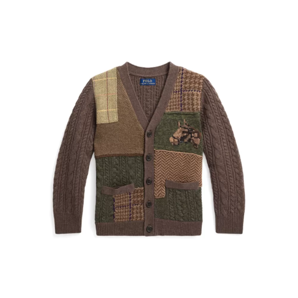 Pullover Und Strickjacken>Ralph Lauren Pullover Und Strickjacken Patchwork-Cardigan mit V-Ausschnitt für Children | ® DE