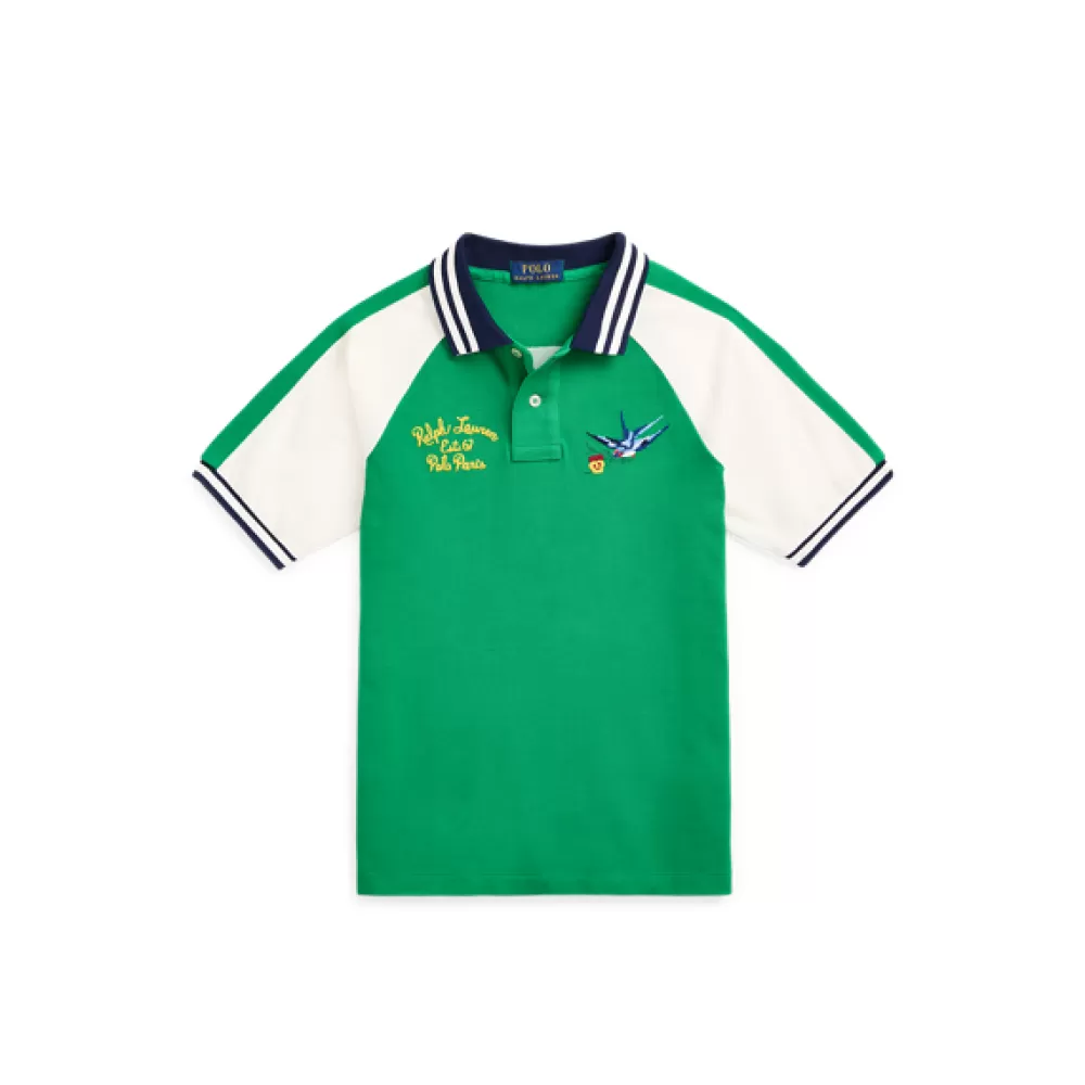 Poloshirts>Ralph Lauren Poloshirts Piqué-Poloshirt mit Paris-Stickerei für Children | ® DE