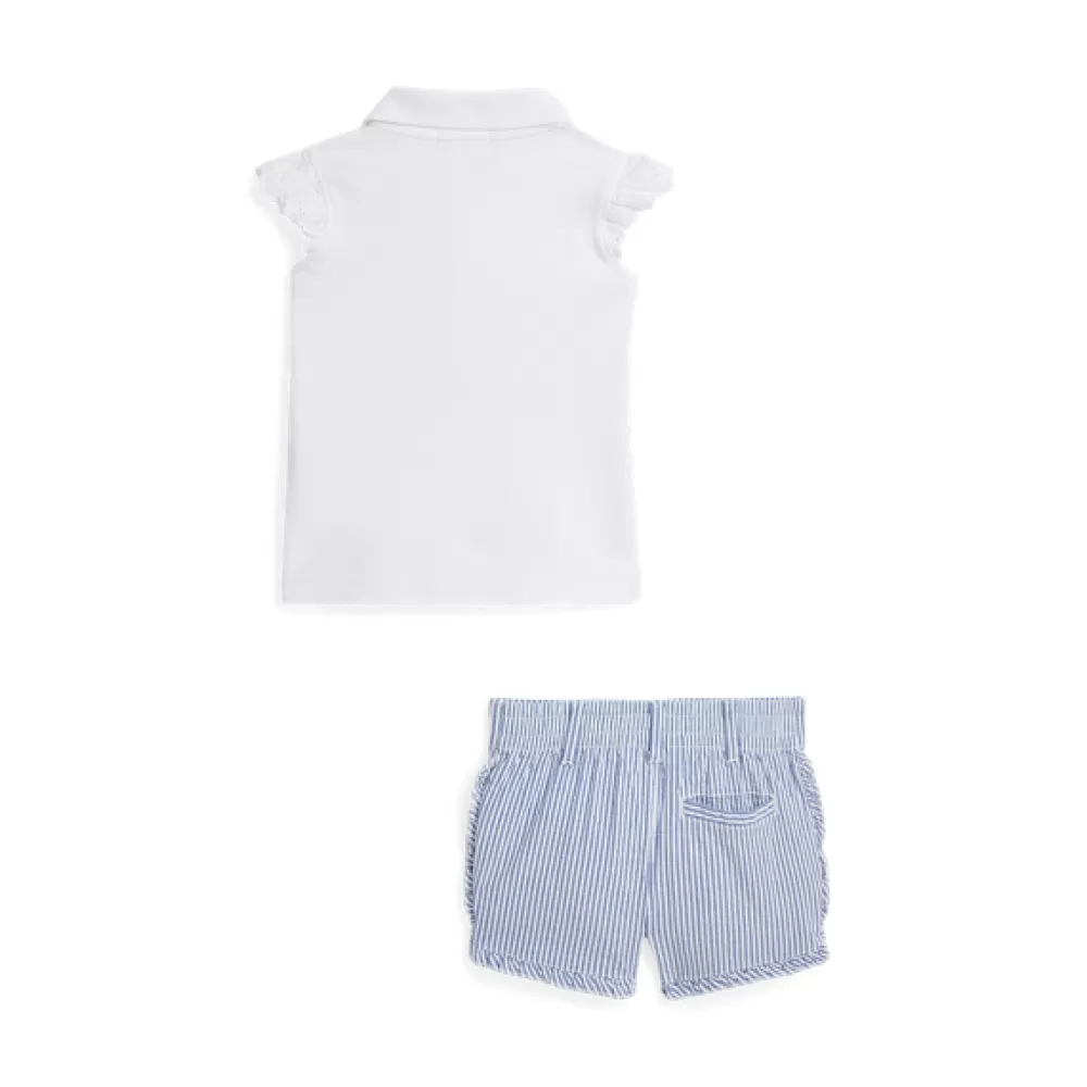 Outfits Und Geschenksets | Ihr Erster Frühling>Ralph Lauren Outfits Und Geschenksets | Ihr Erster Frühling Piqué-Poloshirt und Seersucker-Shorts für Baby | ® DE