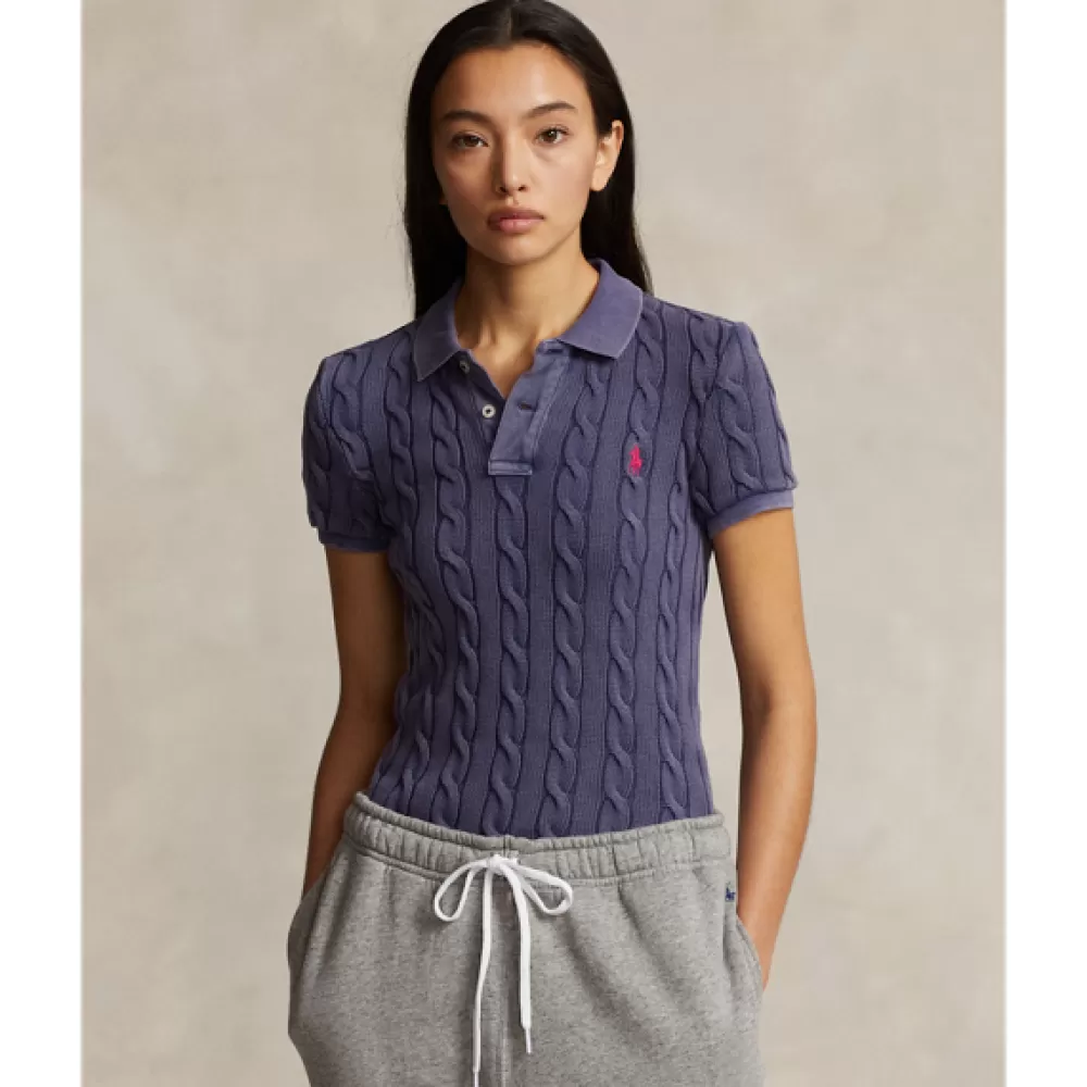 Poloshirts>Ralph Lauren Poloshirts Poloshirt mit Zopfmuster für Women | ® DE