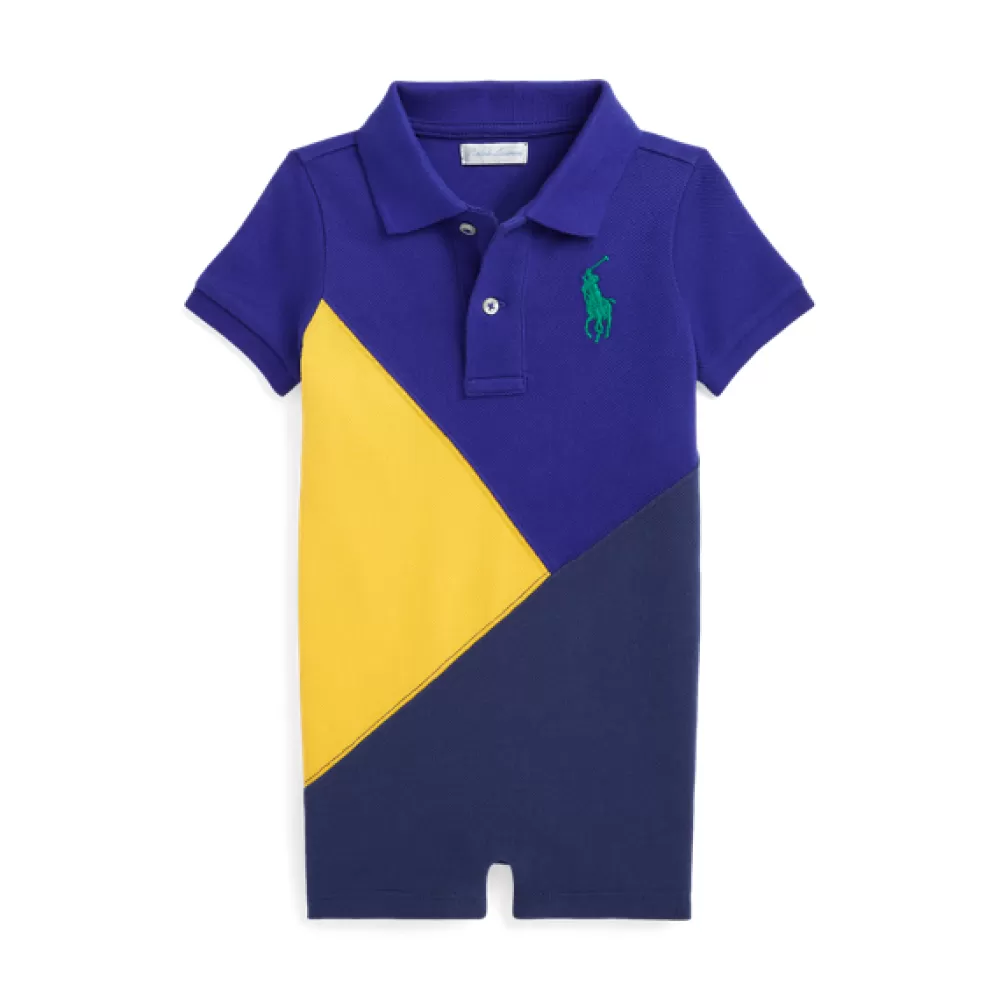 Bodys & Strampler>Ralph Lauren Bodys & Strampler Polo-Sommerstrampler mit Big Pony für Baby | ® DE