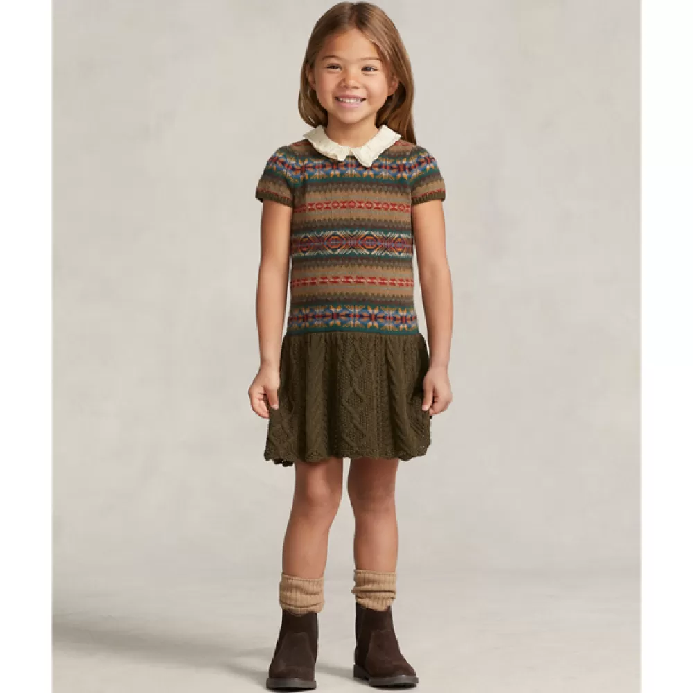 Mädchen 1½-6½ Jahre>Ralph Lauren Mädchen 1½-6½ Jahre Pulloverkleid mit Fair-Isle-Muster für Children | ® DE