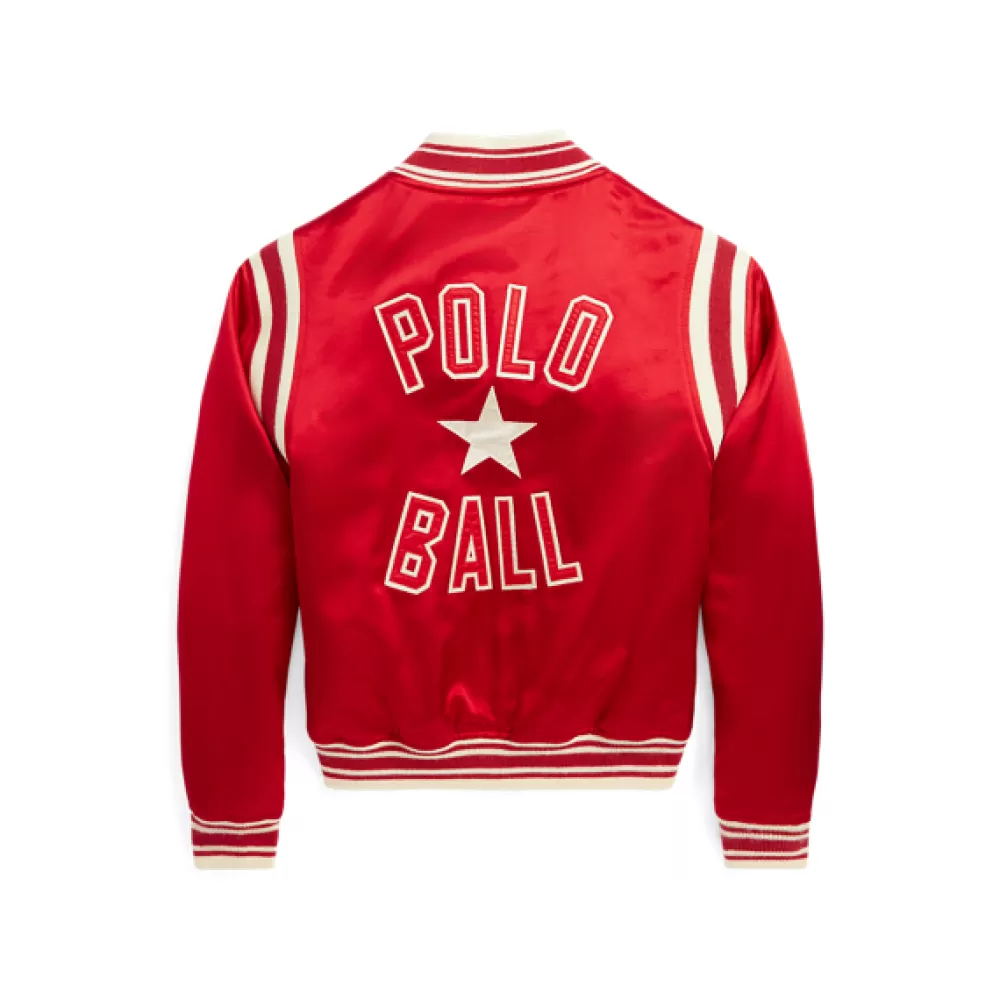 Jacken Und Mäntel>Ralph Lauren Jacken Und Mäntel Rallye-Jacke Polo Ball aus Satin für Children | ® DE