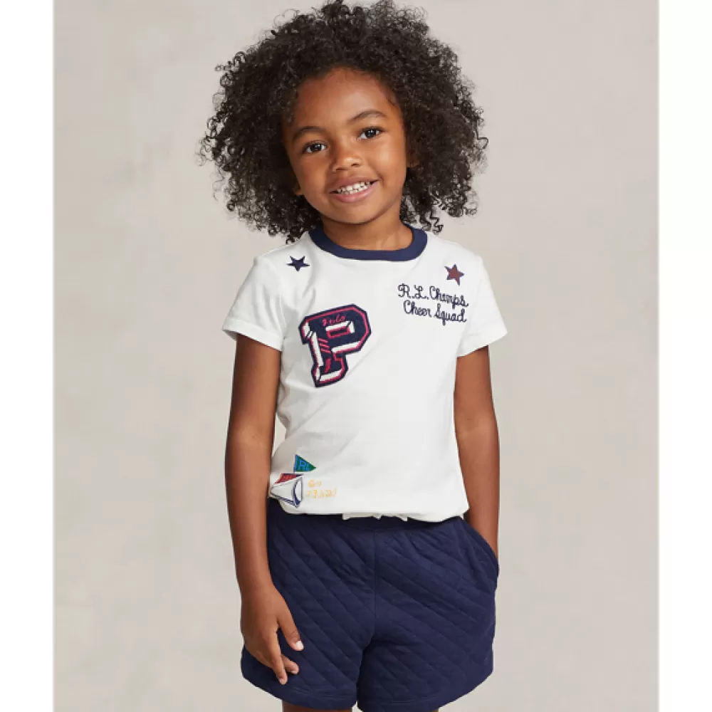 Sportbekleidung | Mädchen 1½-6½ Jahre>Ralph Lauren Sportbekleidung | Mädchen 1½-6½ Jahre Ringer-T-Shirt im College-Stil für Children | ® DE