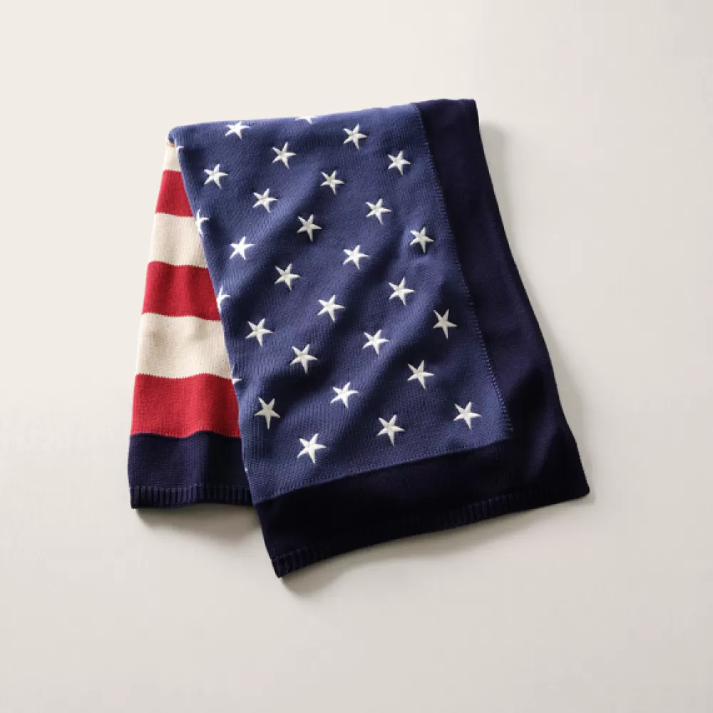 Decken>Ralph Lauren Decken RL Flag Cotton Throw Blanket | DE