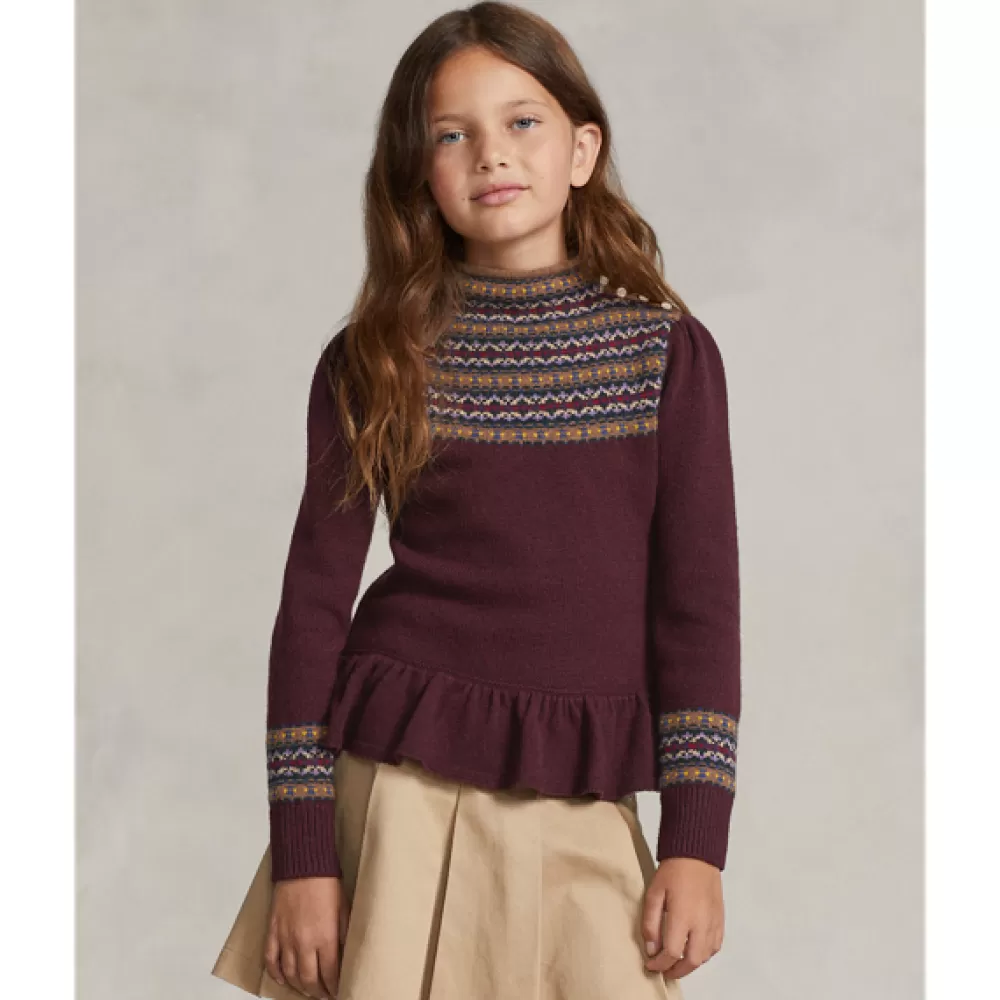 Pullover Und Strickjacken | Mädchen 7-14 Jahre>Ralph Lauren Pullover Und Strickjacken | Mädchen 7-14 Jahre Rollkragenpullover mit Schößchen für Children | ® DE