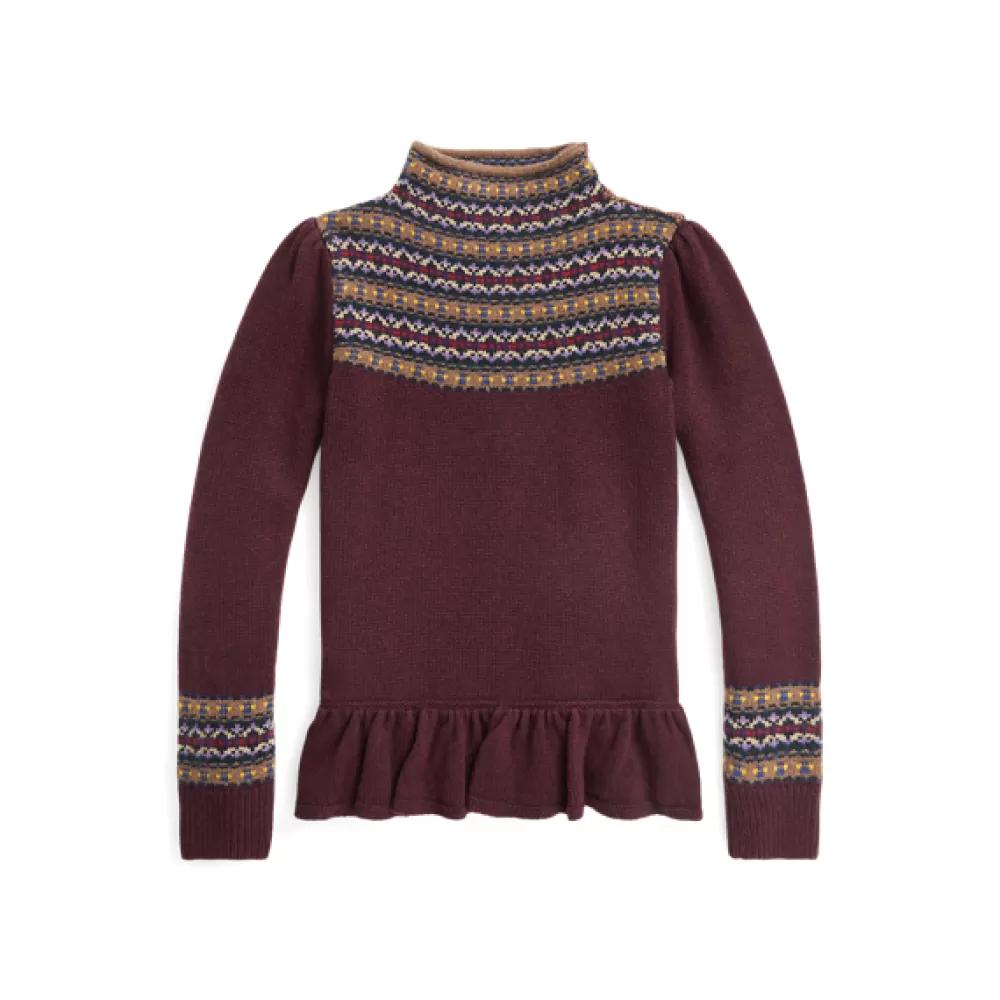 Pullover Und Strickjacken | Mädchen 7-14 Jahre>Ralph Lauren Pullover Und Strickjacken | Mädchen 7-14 Jahre Rollkragenpullover mit Schößchen für Children | ® DE