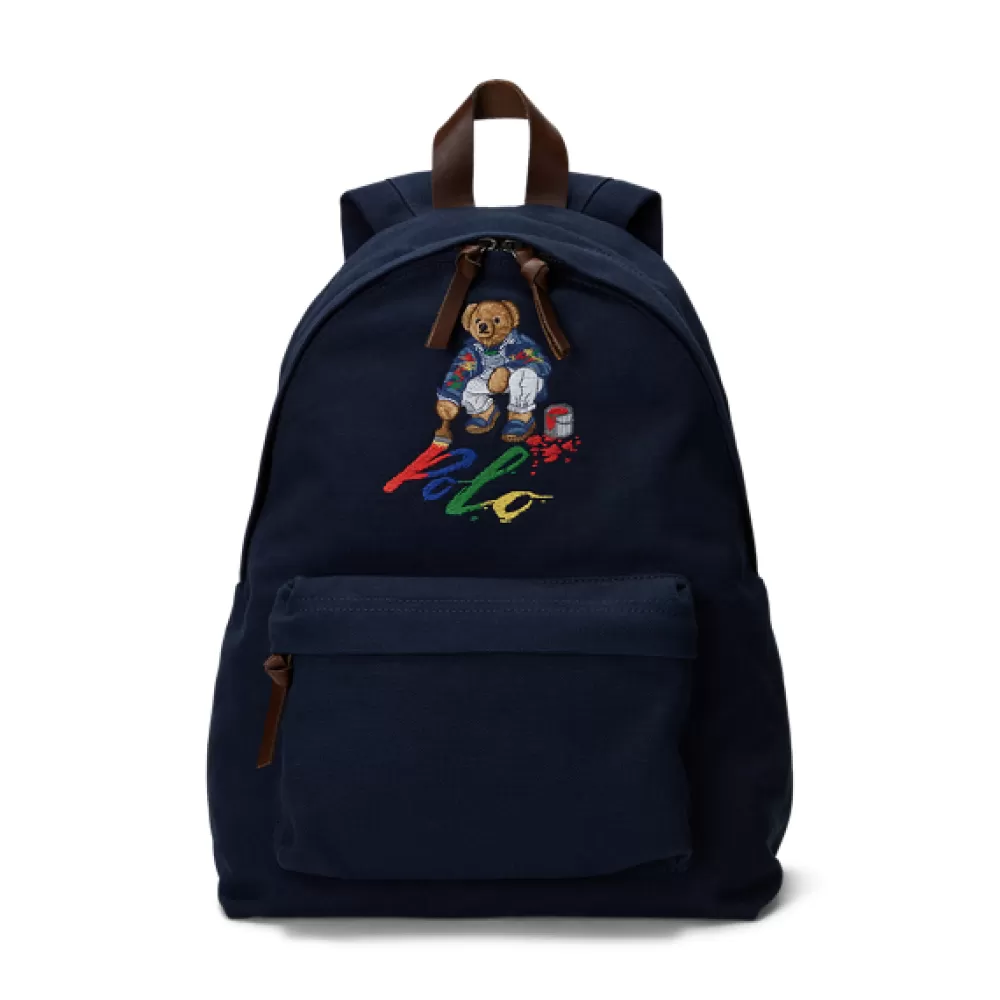 Taschen Und Gepäck | Passende Accessoires>Ralph Lauren Taschen Und Gepäck | Passende Accessoires Segeltuch-Rucksack mit Polo Bear für Men | ® DE