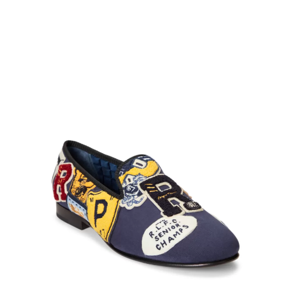 Elegante Schuhe>Ralph Lauren Elegante Schuhe Segeltuch-Slipper Paxton mit Aufnähern für Men | ® DE