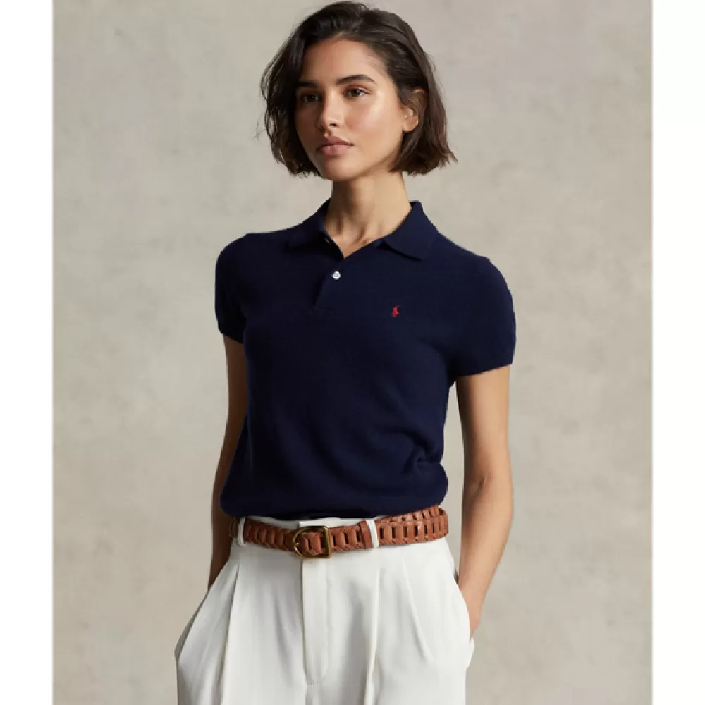 Poloshirts>Ralph Lauren Poloshirts Slim-Fit Poloshirt aus Kaschmir für Women | ® DE