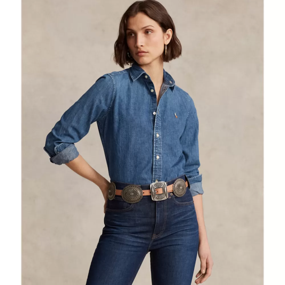 Hemden Und Blusen>Ralph Lauren Hemden Und Blusen Straight-Fit Hemd aus Denim für Women | ® DE