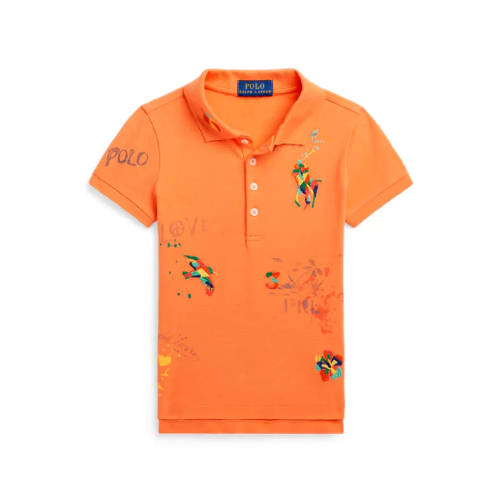 Poloshirts>Ralph Lauren Poloshirts Stretchpiqué-Poloshirt mit Grafiken für Children | ® DE