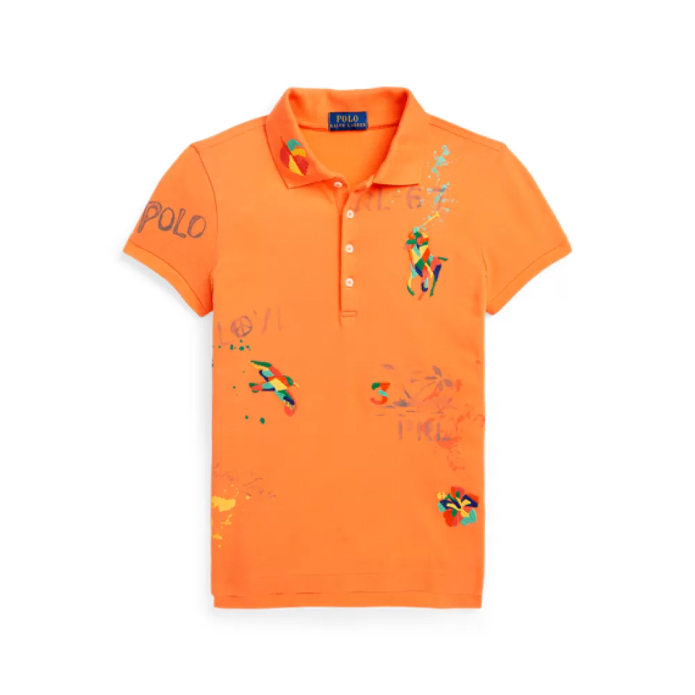 Poloshirts>Ralph Lauren Poloshirts Stretchpiqué-Poloshirt mit Grafiken für Children | ® DE