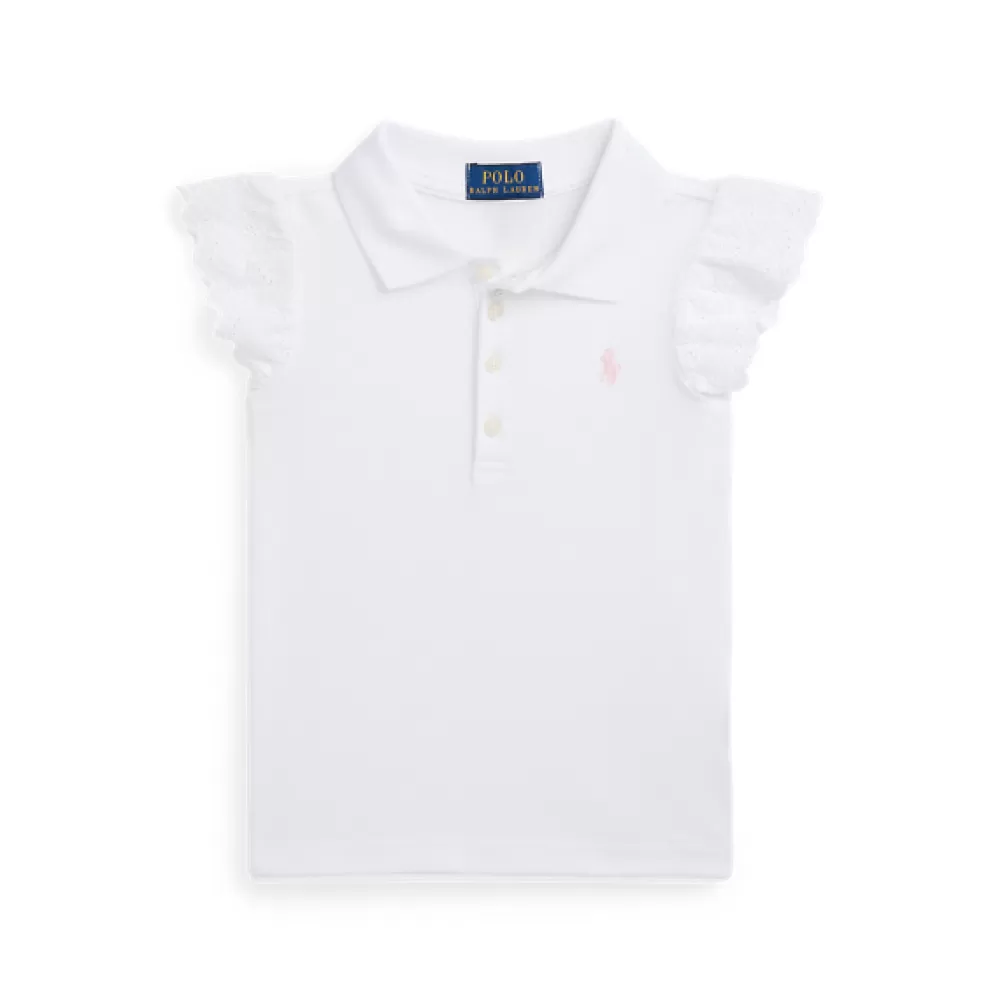 Poloshirts>Ralph Lauren Poloshirts Stretchpiqué-Poloshirt mit Lochstickerei für Children | ® DE