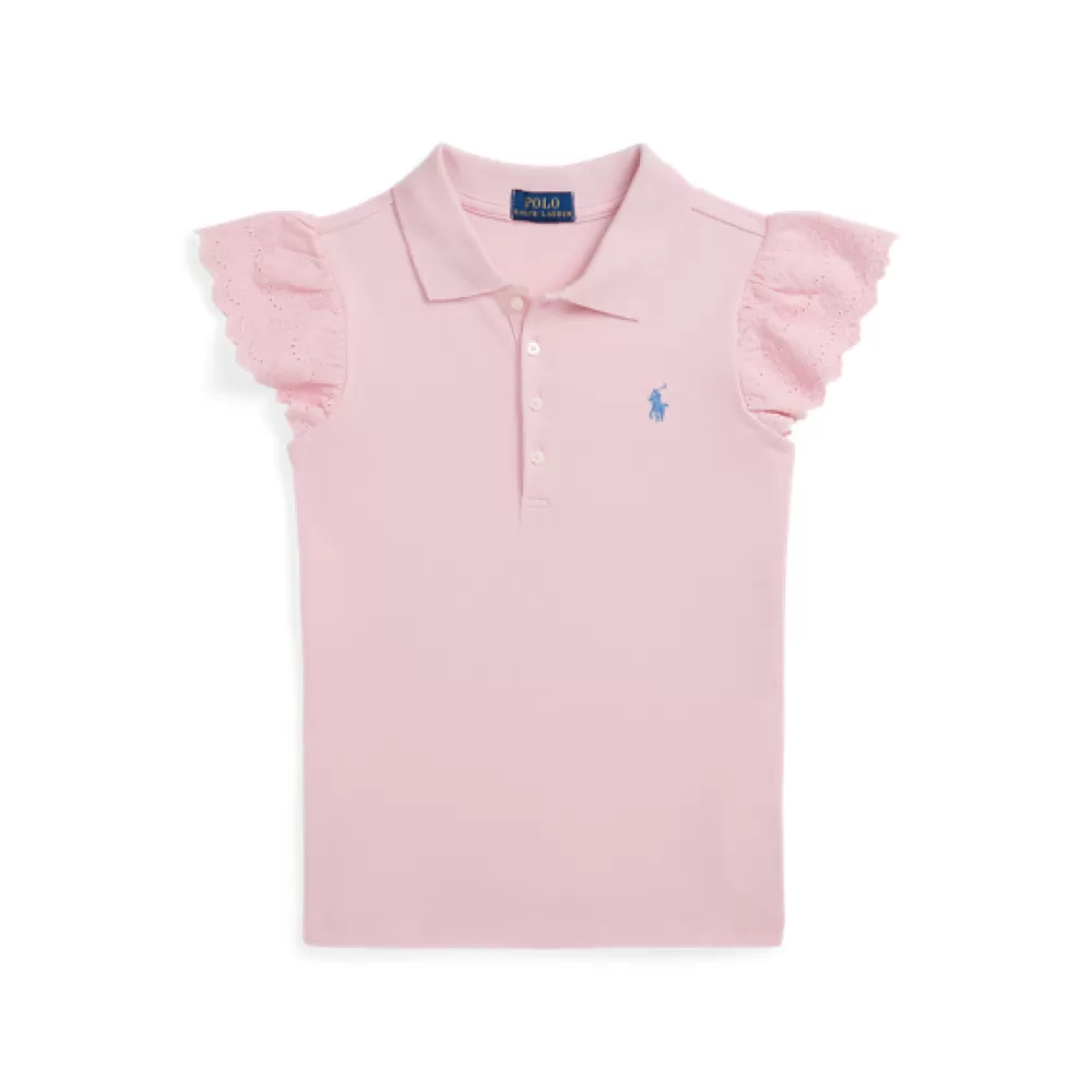 Poloshirts>Ralph Lauren Poloshirts Stretchpiqué-Poloshirt mit Lochstickerei für Children | ® DE