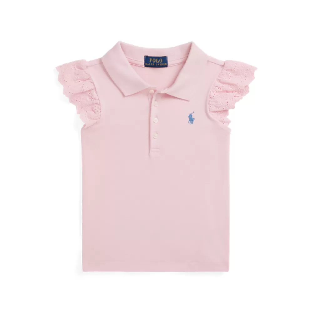 Poloshirts>Ralph Lauren Poloshirts Stretchpiqué-Poloshirt mit Lochstickerei für Children | ® DE