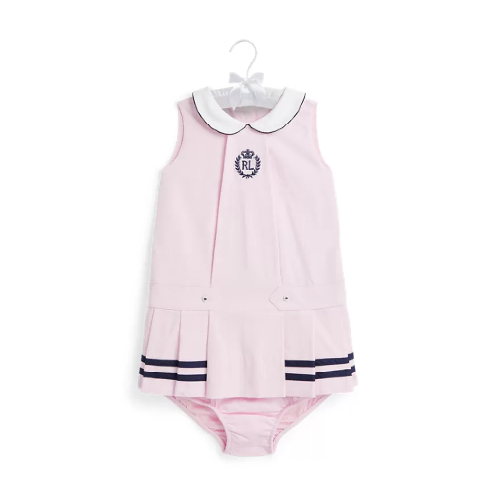 Kleider Und Bodys | Neuheiten>Ralph Lauren Kleider Und Bodys | Neuheiten Stretch-Ratière-Kleid mit Höschen für Baby | ® DE