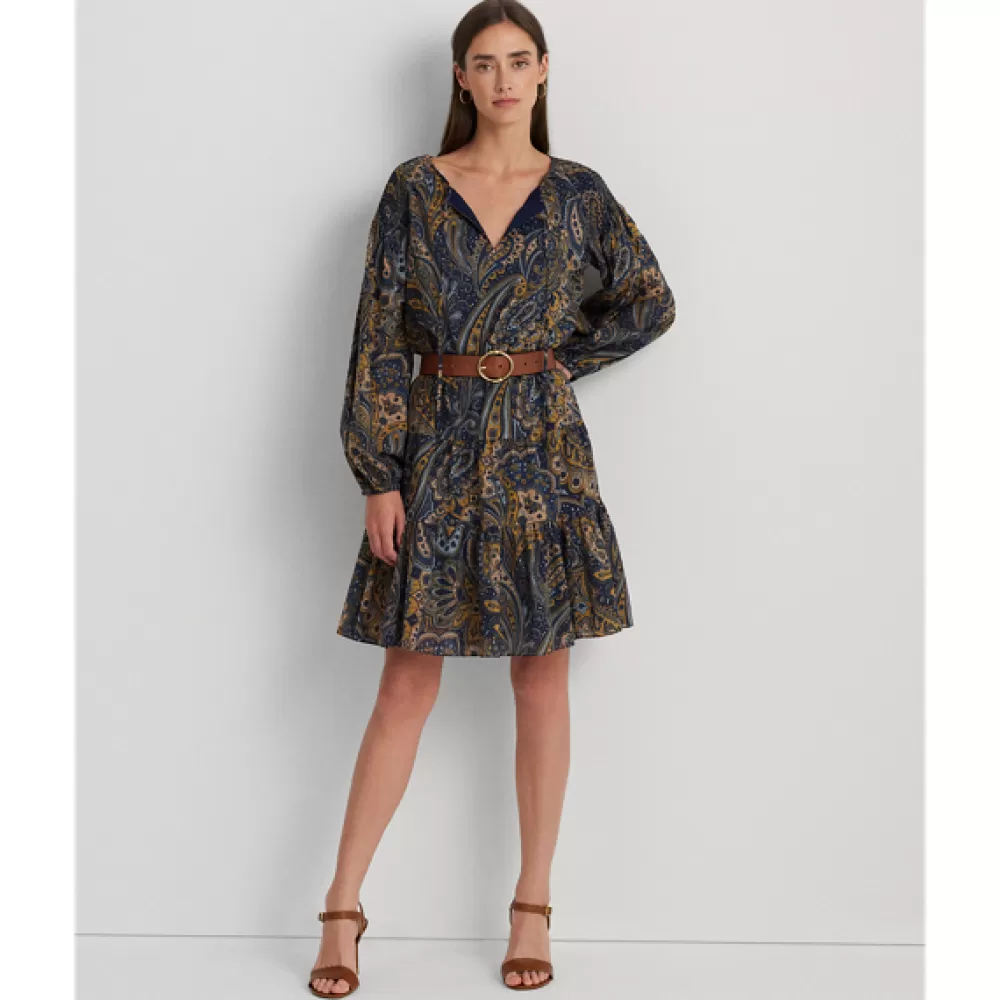 Kleider Und Jumpsuits>Ralph Lauren Kleider Und Jumpsuits Stufenkleid mit Paisley-Motiv für Women | ® DE