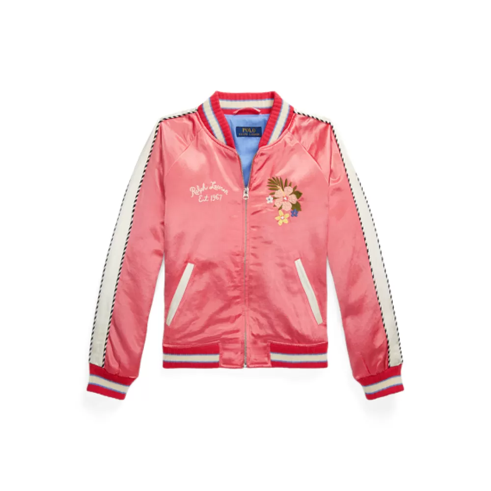 Jacken Und Mäntel>Ralph Lauren Jacken Und Mäntel Tropische Baseballjacke aus Satin für Children | ® DE