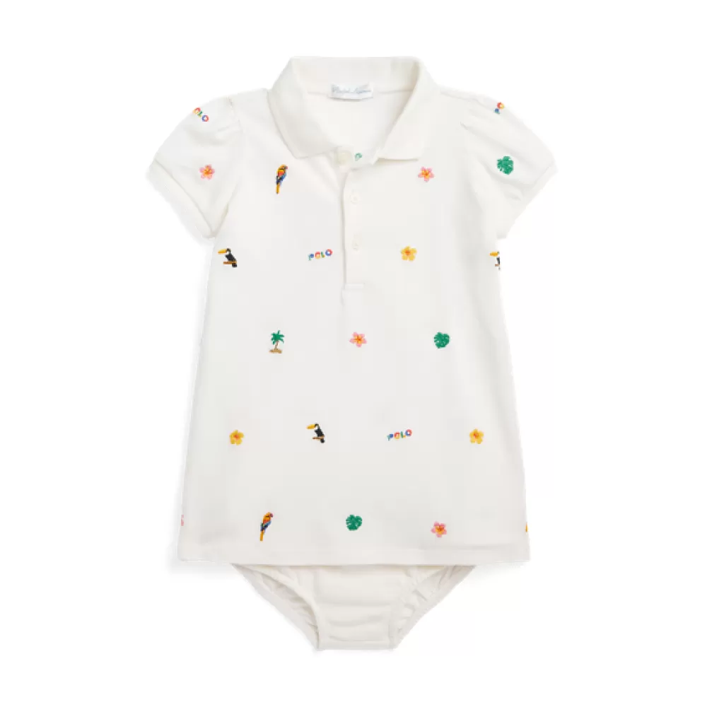 Kleider Und Bodys>Ralph Lauren Kleider Und Bodys Tropisches Piqué-Polokleid mit Höschen für Baby | ® DE