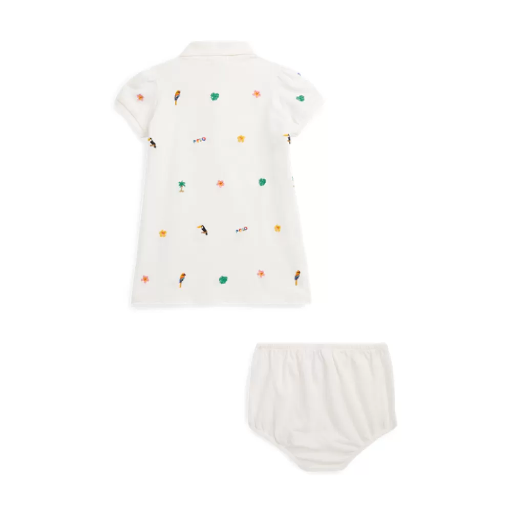 Kleider Und Bodys>Ralph Lauren Kleider Und Bodys Tropisches Piqué-Polokleid mit Höschen für Baby | ® DE