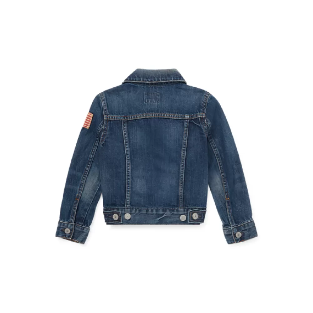 Jacken Und Mäntel>Ralph Lauren Jacken Und Mäntel Trucker-Jeansjacke mit Flagge für Children | ® DE