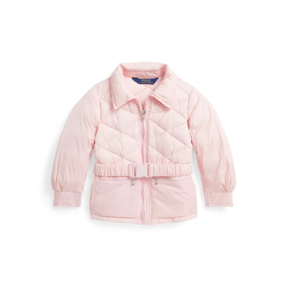 Sportbekleidung | Jacken Und Mäntel | Mädchen 1½-6½ Jahre>Ralph Lauren Sportbekleidung | Jacken Und Mäntel | Mädchen 1½-6½ Jahre Wasserabweisende Steppjacke mit Gürtel für Children | ® DE