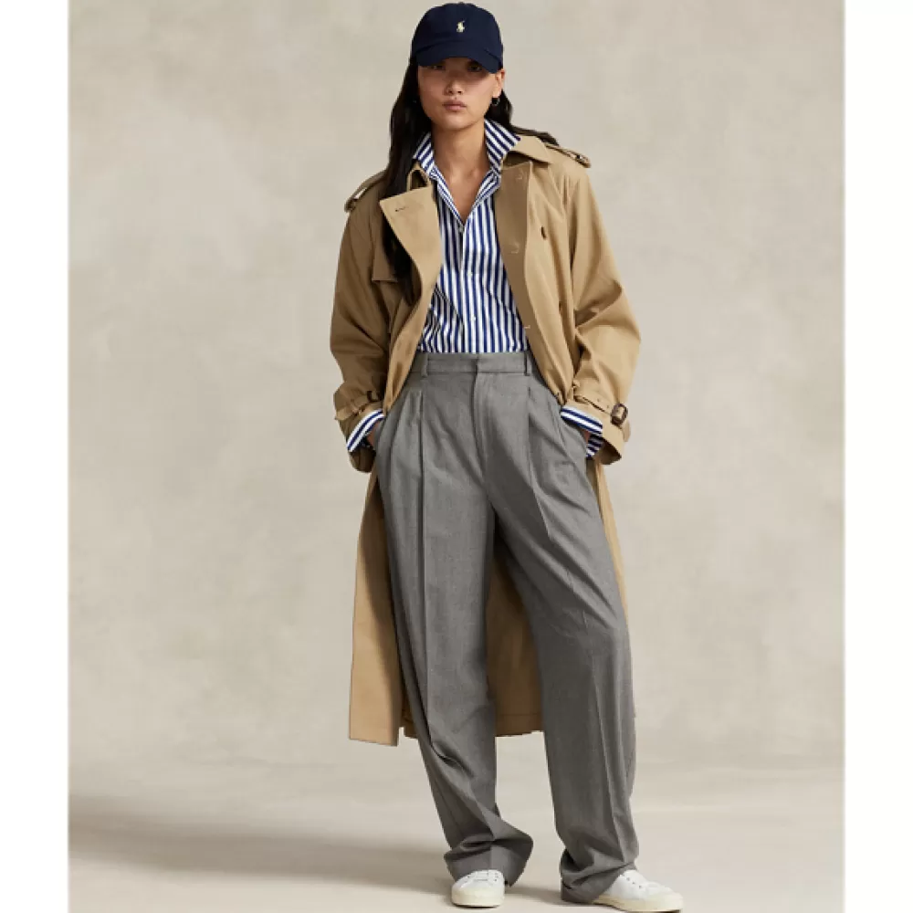 Jacken Und Mäntel>Ralph Lauren Jacken Und Mäntel Zweireihiger Trenchcoat aus Twill für Women | ® DE